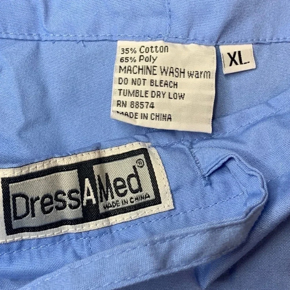 Medical Scrubs Cargo Pants Blue Size XL 5-Pocket NWT - Picture 2 of 7